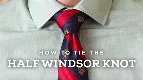 How To Tie A Half Windsor Youtube Howtojkl