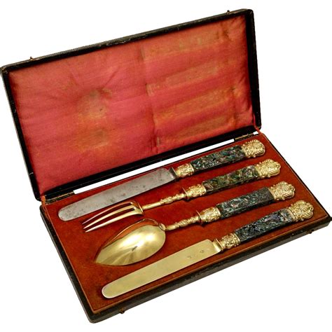 Buried in the earth's crust, silver has been recognized around the world as a precious and valuable metal. Antique French Sterling Silver 4pc Flatware Gold Vermeil ...