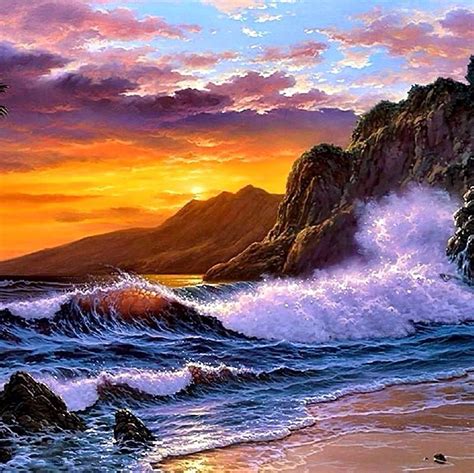 Art The Angry Sea Seascape Paintings Wave Painting Landscape