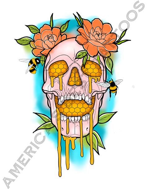 Colorful Skulls Tattoos