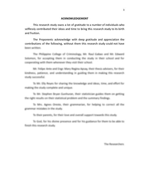Solution Thesis Acknowledgement Sample Studypool