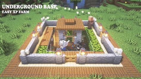 How To Build A Simple Underground Base With Xp Farm Minecraft
