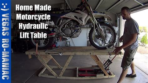The piston lifts the lift cab easily, and the oil can be controlled by an electrical valve. Under $20 DIY Home Made Motorcycle Hydraulic Lift Table - Crazy Engineering - YouTube