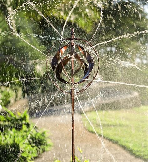 Hydro Ball Wind Spinner Decorative Fountain Creates A Kinetic Art Show