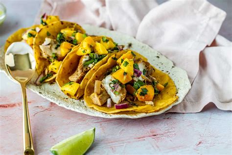 Spicy Citrus Fish Tacos With Mango Salsa Meiko And The Dish