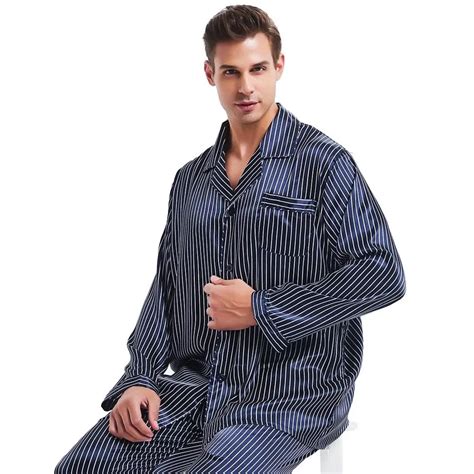 Great Ts Mens Silk Satin Pajamas Set Pajama Pyjamas Pjs Sleepwear