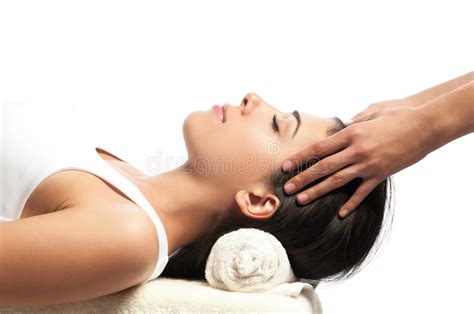 Face And Head Massage At Spa Stock Image Image Of Head Massaging