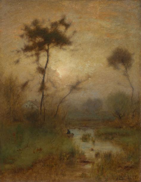 A Silver Morning By George Inness Obelisk Art History