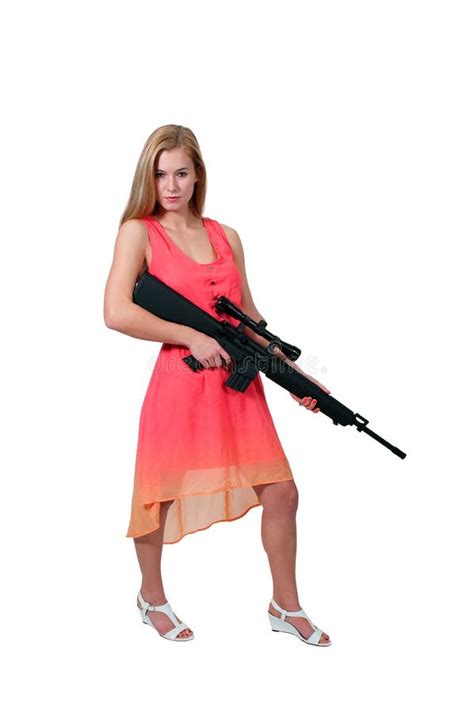 Woman With Assault Rifle Stock Photo Image Of Military 37652692