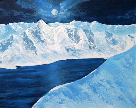 Mountains In The Moon Painting By Jyotish Novak