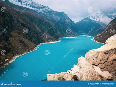 Scenic View Of Turquoise Glacial Lagoon Stock Image Image Of Scenic