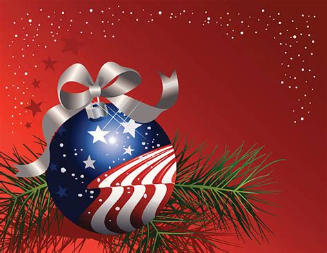 American Flag Christmas Illustrations Royalty Free Vector Graphics