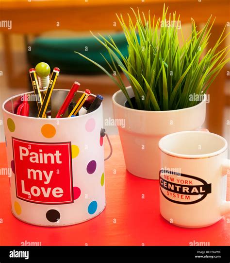 Green Plant And Objects Stock Photo Alamy