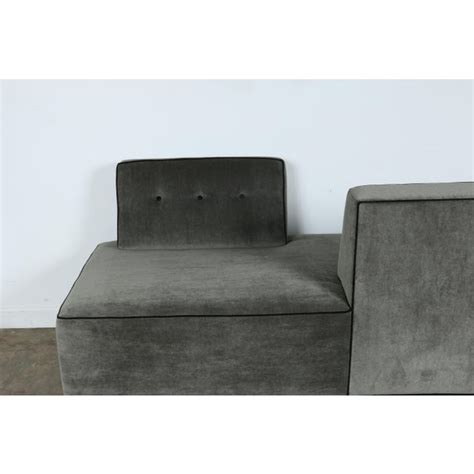 Modern Mohair Double Sided Sofa Chairish