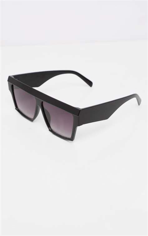 Black Thick Frame Faded Lenses Sunglasses Prettylittlething Ca