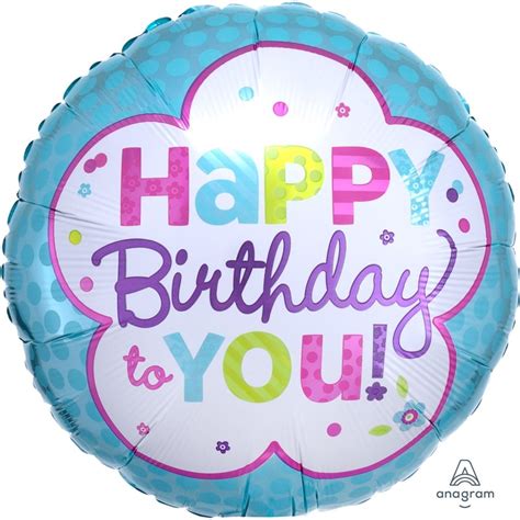 Happy Birthday To You Pink And Teal Std Foil Balloon