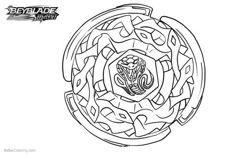 Beyblade Burst Coloring Pages Lineart Free Printable