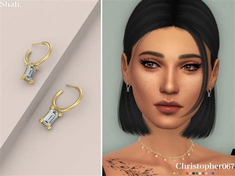 Christopher067s Shah Earrings Sims 4 Piercings Sims Sims 4