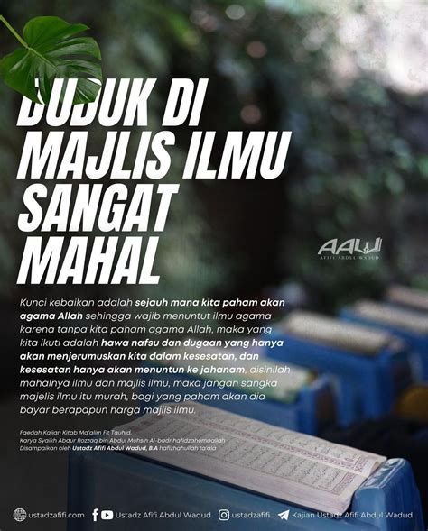 Foto Dakwah Duduk Di Majelis Ilmu Sangat Mahal