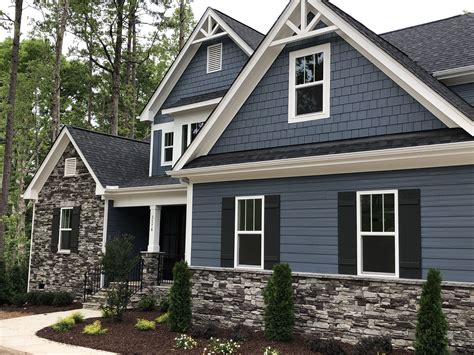 Blue grey exterior paint sherwin Williams granite peak Grey Exterior