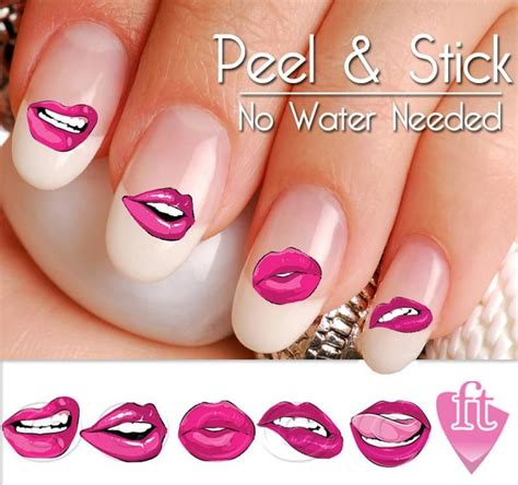 Lips And Kisses Smooches Nail Decal Sticker Lip901 Etsy In 2020