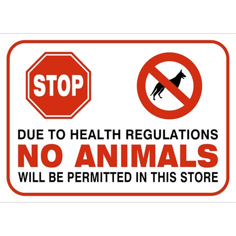 Policy Sign No Animals
