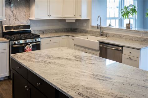 White Granite Countertops And Backsplash Kitchen White Granite