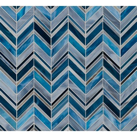 Swingin Chevron Blue Blend Gjgswcvbb 2 Artistic Tile Top Design