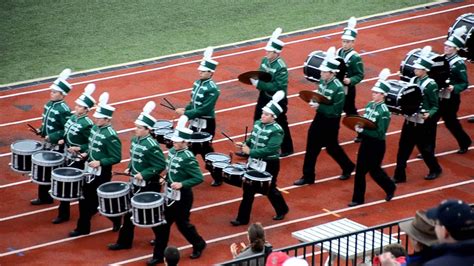 Olivet High School Marching Band Leaving The Field After Competition At