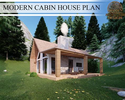 Modern Forest House Plan 1 Bedroom 1 Bathroom House Plans Etsy