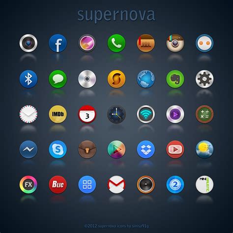 Supernova Icons Pack Windows10 Themes I Cleodesktop