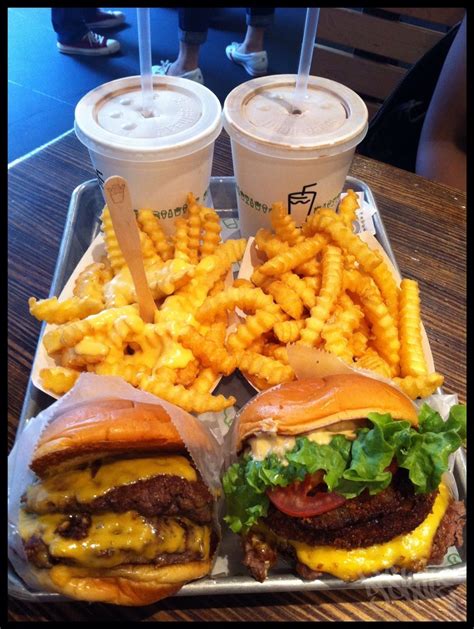 Burgers Fries And Chocolate Shakes From Shake Shack Nyc
