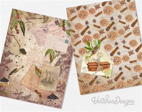 Scrumptious Spices Paper Pack Printable Paper Pack Digital Paper Pack
