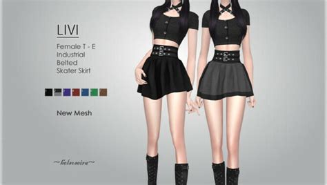 Rhea Mini Skirt By Helsoseira At Tsr Lana Cc Finds