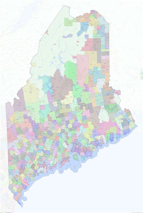 Printable Zip Code Map Maine