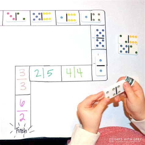 Learning Numbers Domino Number Match Up Game Days With Grey