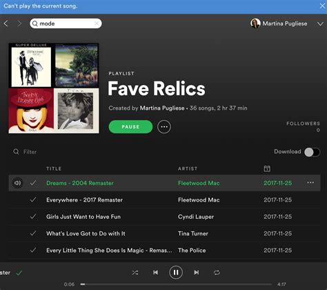 ★ have spotify's desktop app or web player running. Solved: "Spotify can't play this right now." Songs stop af... - The Spotify Community
