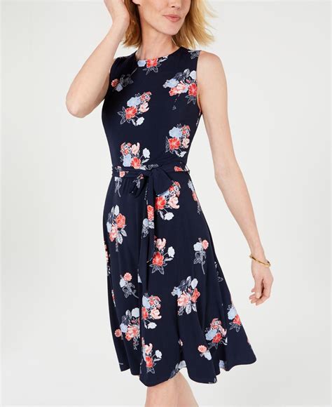 Charter Club Synthetic Petite Floral Print Midi Dress Created For Macy