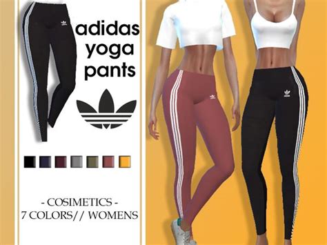 Cosimetics Adidas Yoga Pants Leggings Sims 4 Clothing Sims 4