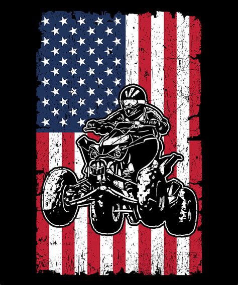 Patriotic Atv American Flag Usa Digital Art By Michael S Fine Art America