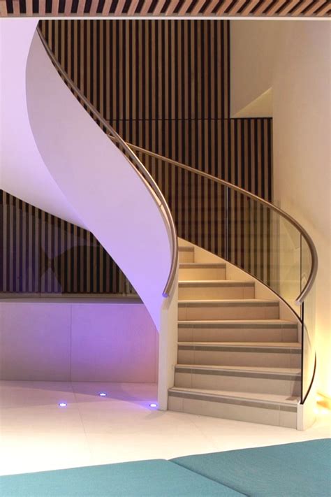 Helical Or Curved Staircase Spiral Stairs Design House Roof Design