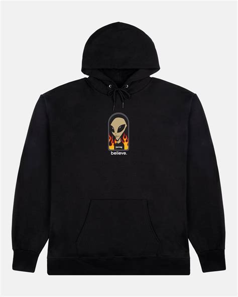 believe hoodie black thrasher magazine