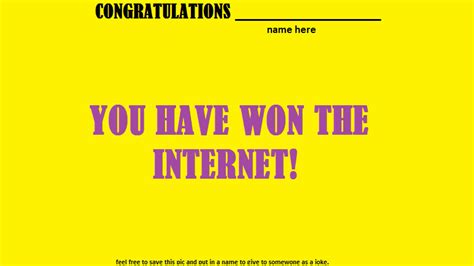 You Have Won The Internet By Spencershot5 On Deviantart