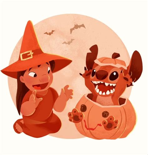 Lilo And Stitch Cute Fall Wallpaper Halloween Wallpaper Iphone