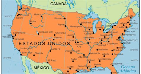 blog de geografia mapa dos estados unidos