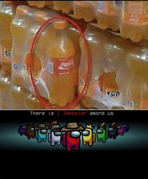 Among Us Meme 001 Orange Coca Cola Fanta Imposter Comics