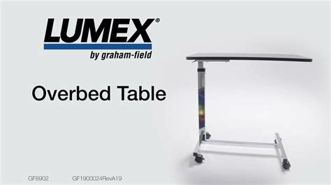 Lumex Non Tilt Overbed Table Gf8902 Youtube