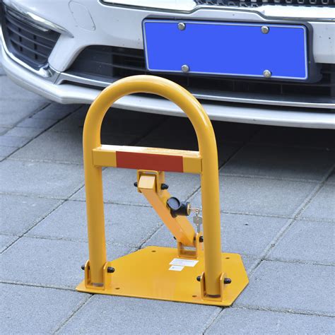 Durhand Lockable Folding Parking Barrier W3 Keys Car Parking Space