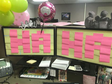 Work Decoration Birthday Cubicle Balloon Sticky Note Post It More