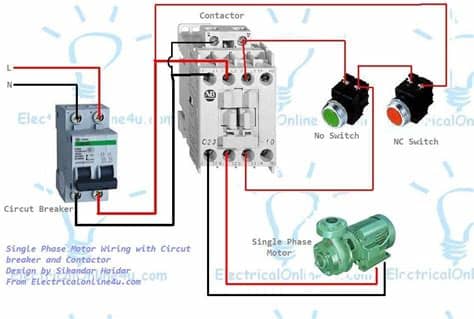 Single Phase Motor Wiring With Contactor Diagram ...